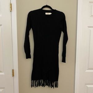Black Knit/Lace Dress